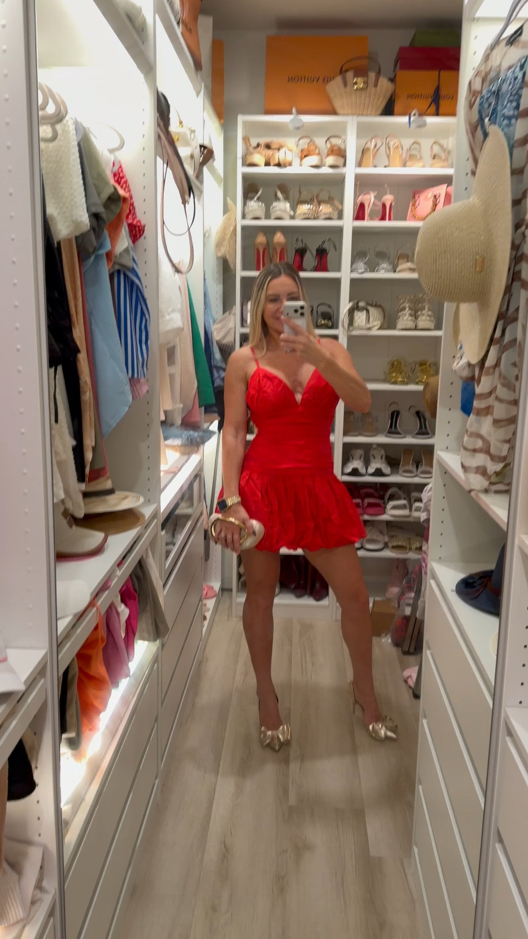 Red Bubble hem dress. 100% cotton.
Adjustable shoulder straps. 
Super cute dress almost sold out! 

#LTKgrwm #LTKFindsUnder50 #LTKootd