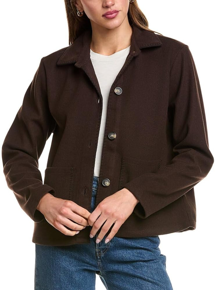 Beach Lunch Lounge Womens Beachlunchlounge Tasha Jacket, Xl, Brown | Amazon (US)