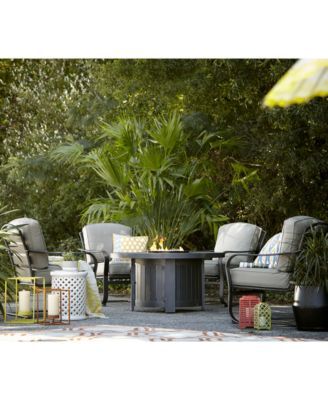 Marlough Ii Outdoor Fire Pit Chat Collection Created For Macys | Macys (US)