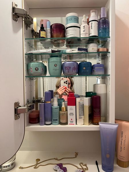 The current state of my messy bathroom vanity cabinet 🤣 linking some of my go to products that are currently on sale at Sephora!

#LTKBeautySale #LTKbeauty #LTKSeasonal