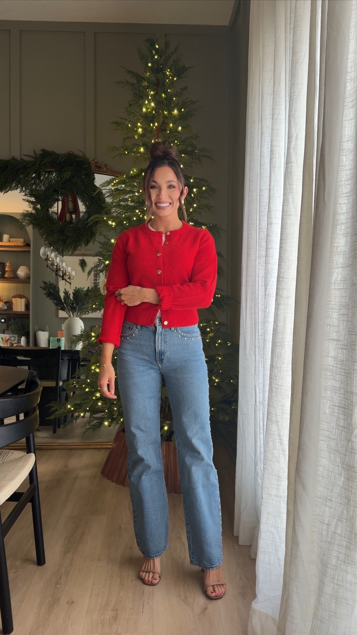 Abercrombie outfit inspo for the holidays!! Wearing XS top and 25 short in jeans. Everything is 20-50% off + use code "CYBERAF" at checkout for an additional 15% off!!

#LTKCyberWeek #LTKHoliday #LTKFindsUnder100