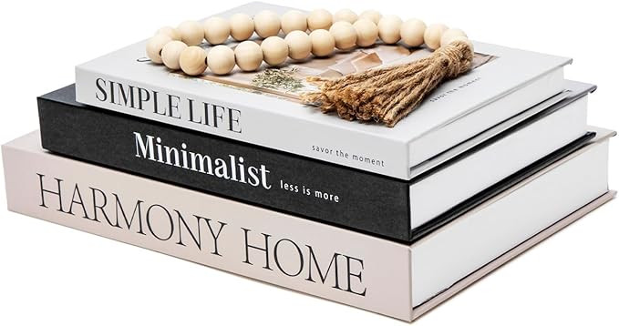 TwoDays Beautiful Coffee Table Books, Neutral Fashion Decorative Books for Home Bookshelf, Modern... | Amazon (US)