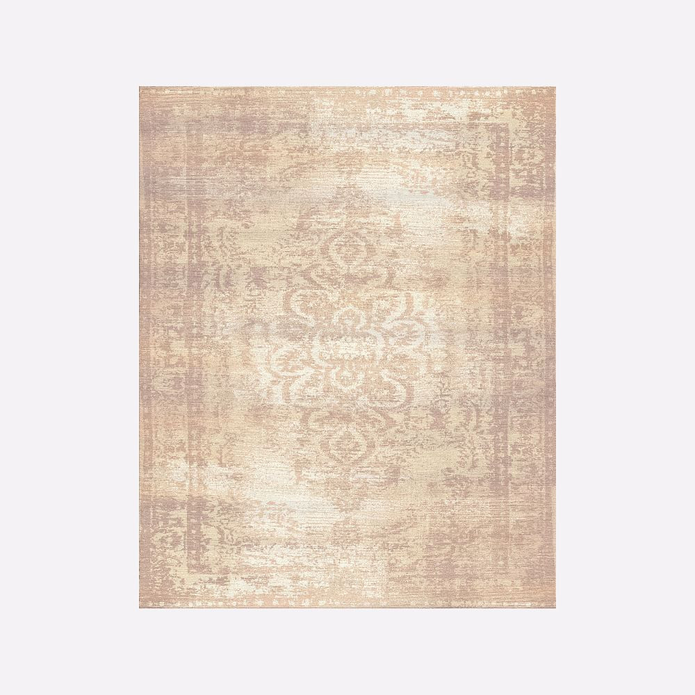 Distressed Arabesque Wool Rug | West Elm (US)