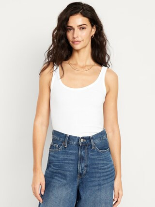 First-Layer Ribbed Scoop-Neck Tank Top | Old Navy (US)