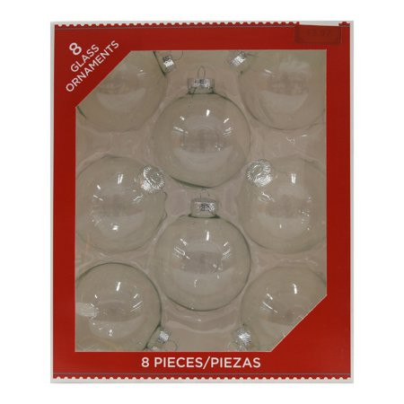 Holiday Time Clear Glass Ornaments, 8 count | Walmart (US)