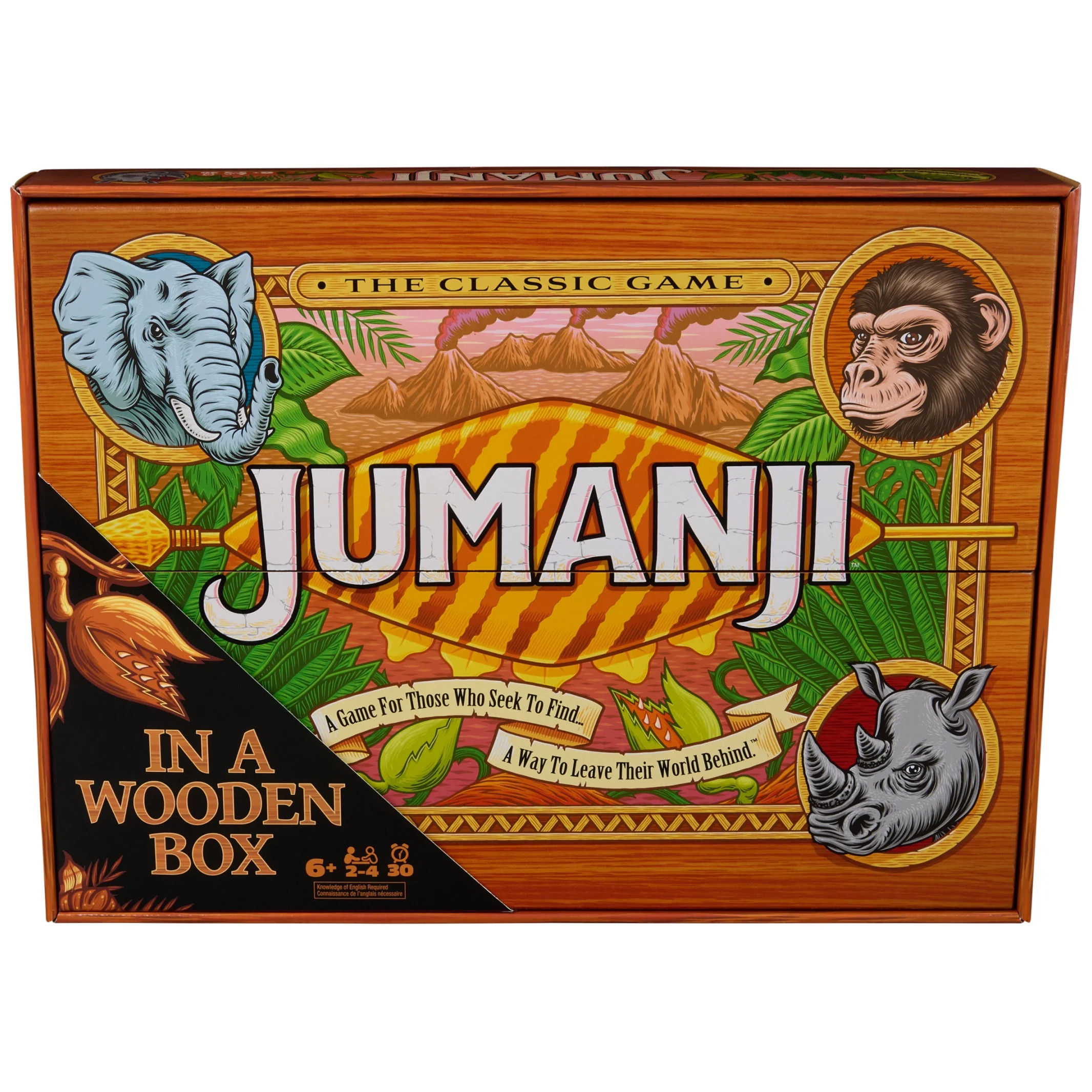Spin Master Games, Jumanji The Game, Real Wooden Box Edition of the Classic Adventure Board Game,... | Walmart (US)