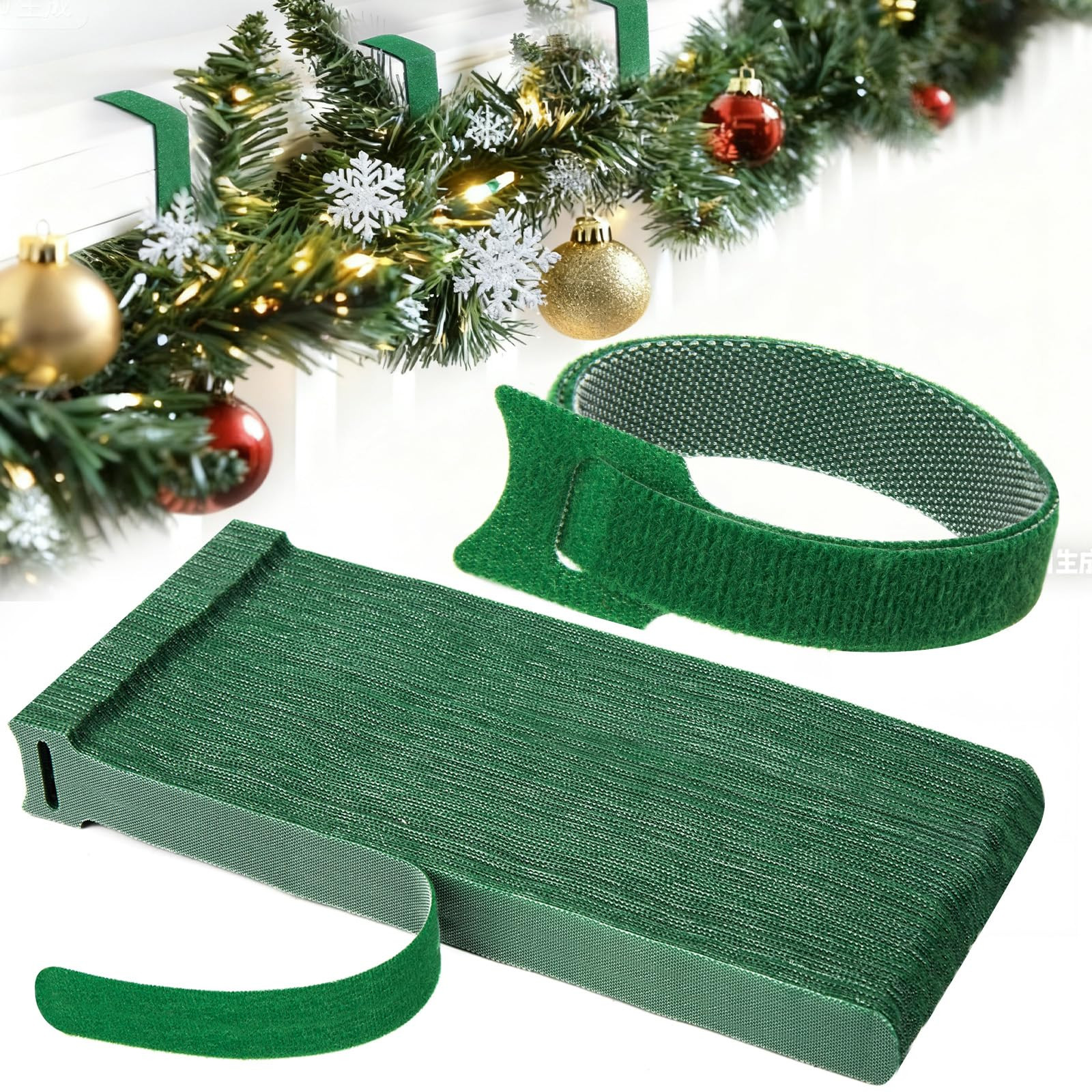 120 Pcs Christmas Garland Ties, 12" Adjustable Holiday Garland Ties, Reusable Nylon Garden Plant ... | Amazon (US)