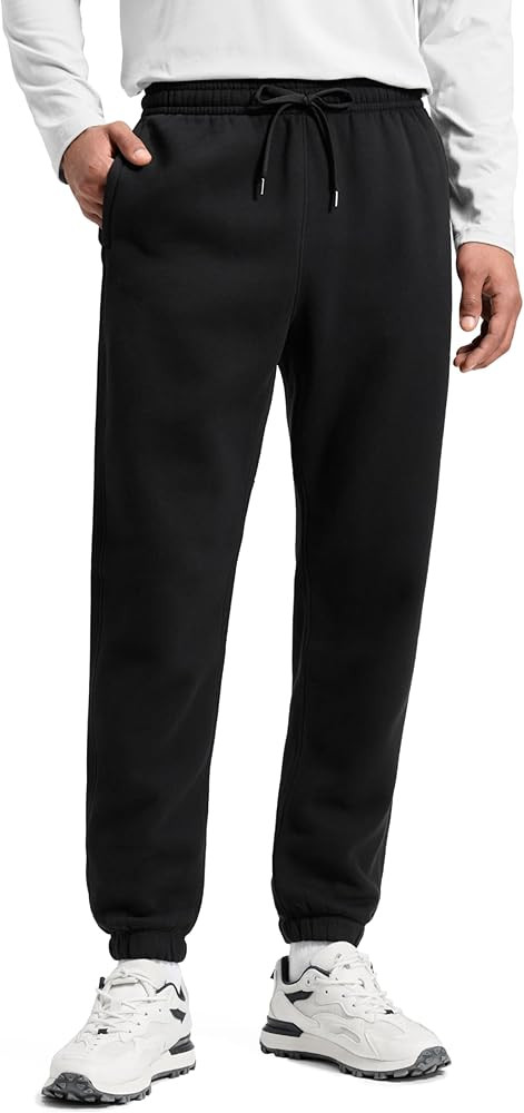 CRZ YOGA Cotton Fleece Lined Sweatpants for Men 30" - Classic Fit Casual Lounge Cozy Sweat Pants ... | Amazon (US)