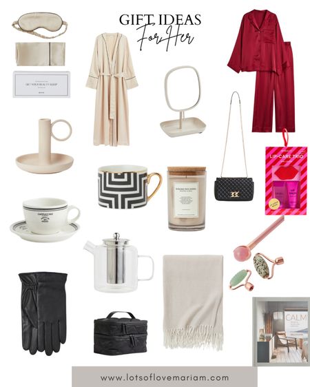 Gift ideas for her on a budget 🤍 satin robe, cappuccino cup, home decor, kitchenware, faux leather gloves, satin pyjama

#LTKSeasonal #LTKunder50 #LTKHoliday