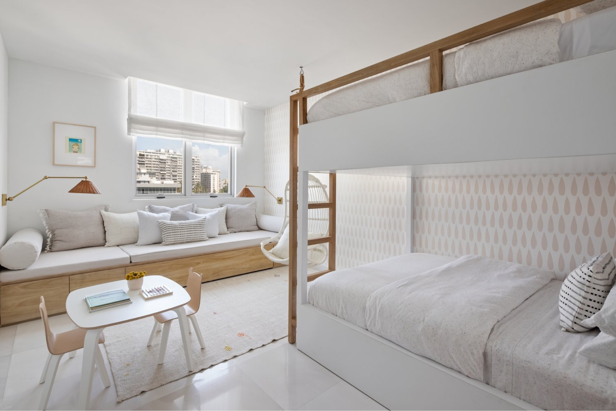 Interiors by Studio AR+Co
Photo by Paola Quevedo Santos 

Kids bedroom, bunk room, hanging chair, padma sconce, rattan sconce 

#LTKkids #LTKhome #LTKSeasonal