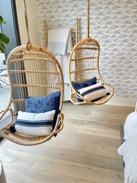 These hanging chairs from Serena and Lily are so awesome! I found some similar ones on Amazon as well! Linking both! 

Hanging chair, swing, nursery, patio furniture, outdoor furniture, rattan, wicker, BoHo, Beachhouse, Lakehouse 

#LTKhome #LTKsalealert #LTKstyletip