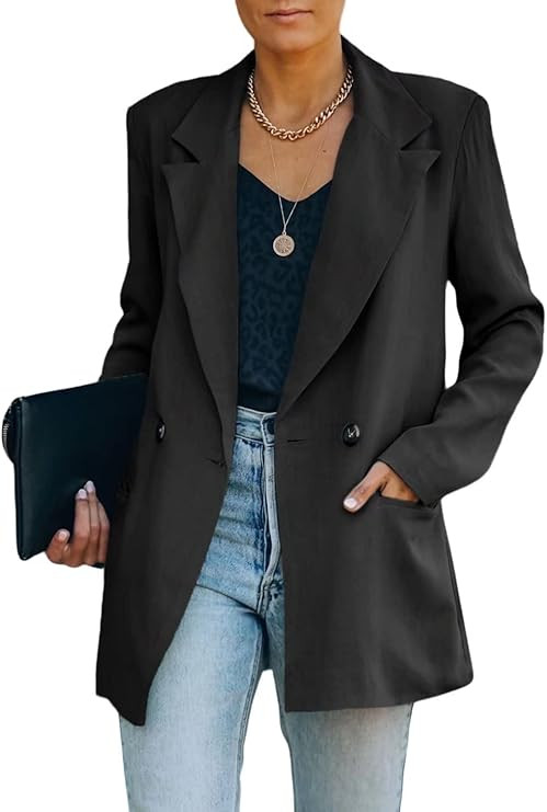 FARYSAYS Womens Casual Office Blazer Jackets Front Open Cardigan Work Suit | Amazon (US)