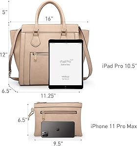 Dasein Women's Satchel Handbags Top Handle Purses Shoulder Bags Vegan Leather Tote for Ladies wit... | Amazon (US)