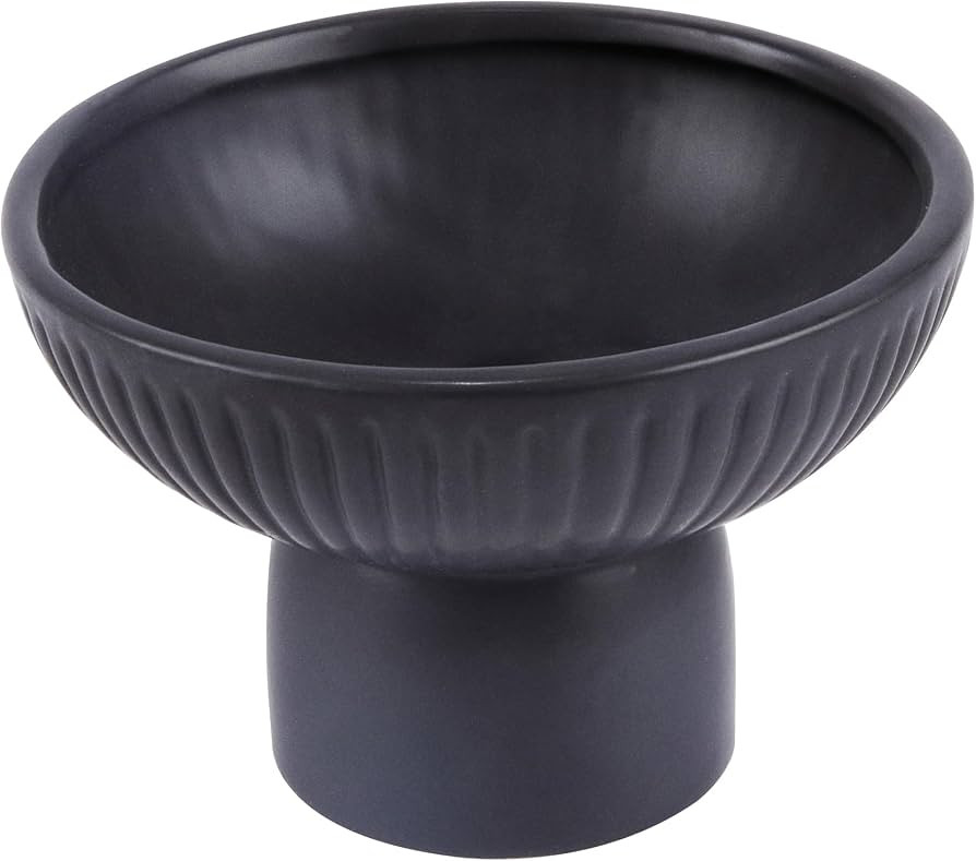 Restaurantware-Table Art Flower Vase, 1 Pedestal Decorative Vase - Minimalist, Modern, Black Cera... | Amazon (US)