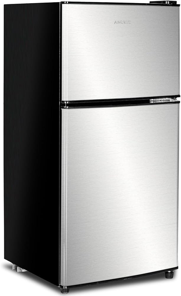 Anukis Compact Refrigerator 3.2 Cu Ft 2 Door Mini Fridge with Freezer for Apartment, Dorm, Office... | Amazon (US)