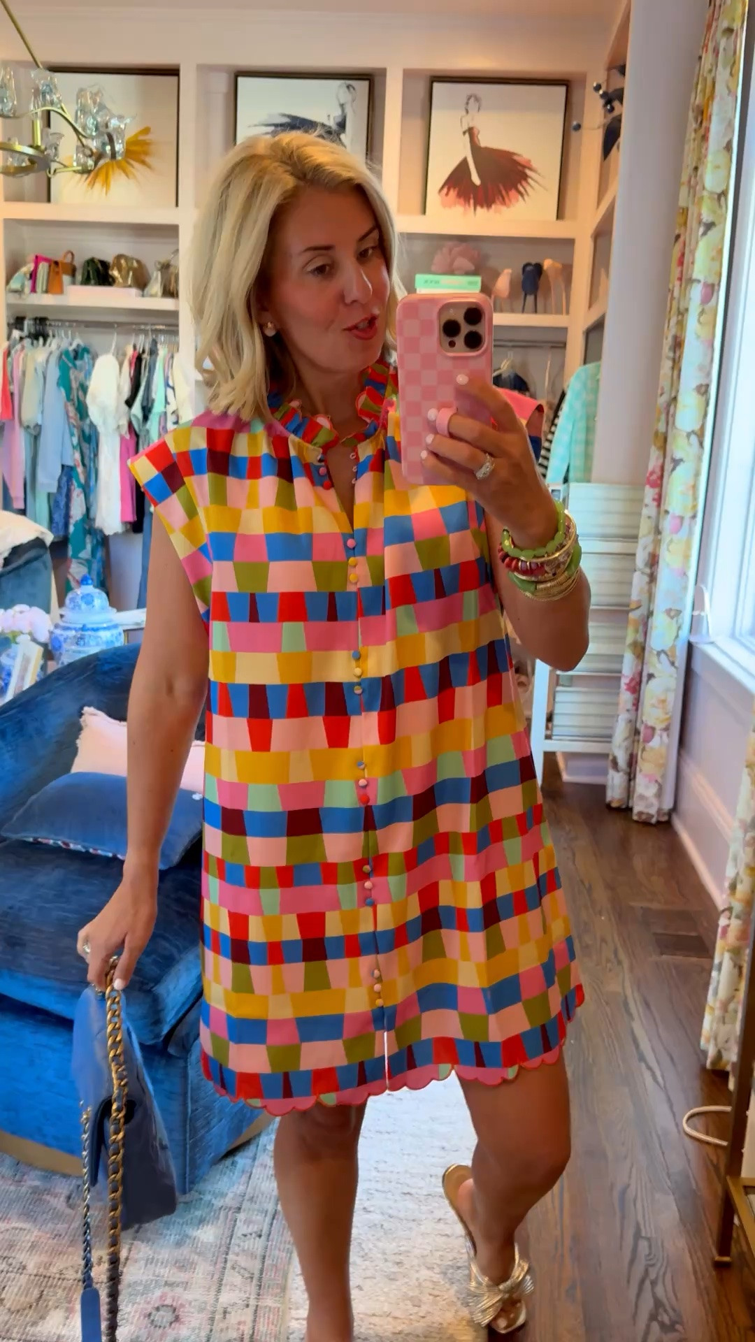 Dress on sale!! Crosby by Mollie Burch is incredible! The colors, the fabric and the designs are just over the top amazing. I’m in xs dress and 8 sandal tts. 

* Use code Catherine20 for 20% off my bracelets
*Use mixandmatchmadness at Loopy

#LTKSeasonal #LTKdayinmylife #LTKmomlife