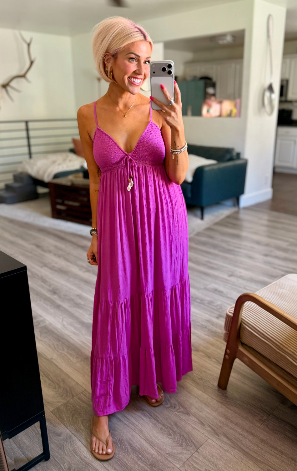 How pretty is this maxi dress? Perfect for a beach getaway! Dress: Small // Shoes: TTS 

 #LTKootd