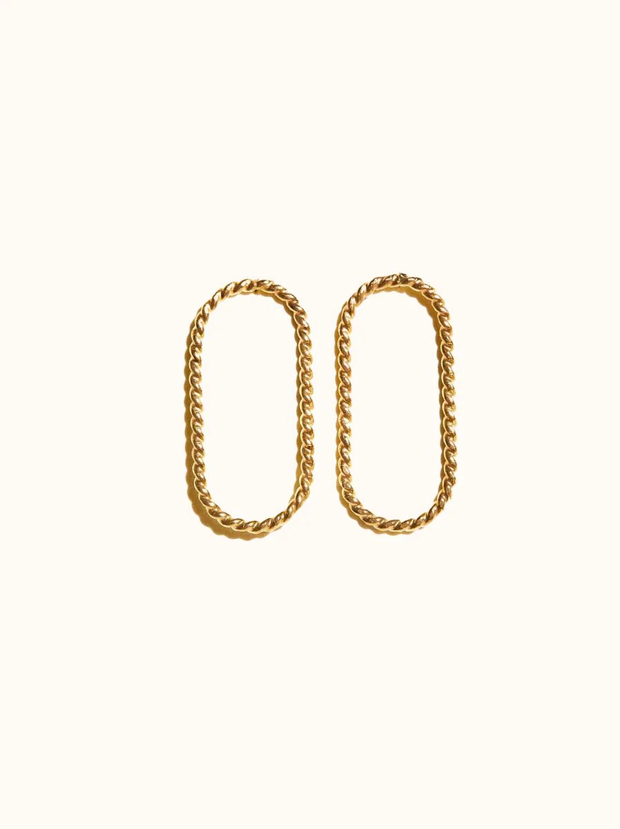 Milani Rope Oval Earrings | ABLE