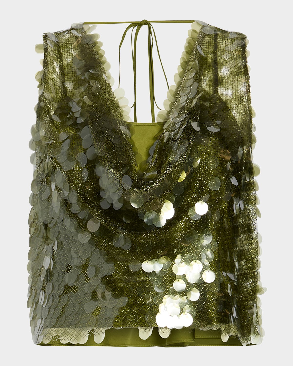 Calista Sequined Crop Top | Neiman Marcus