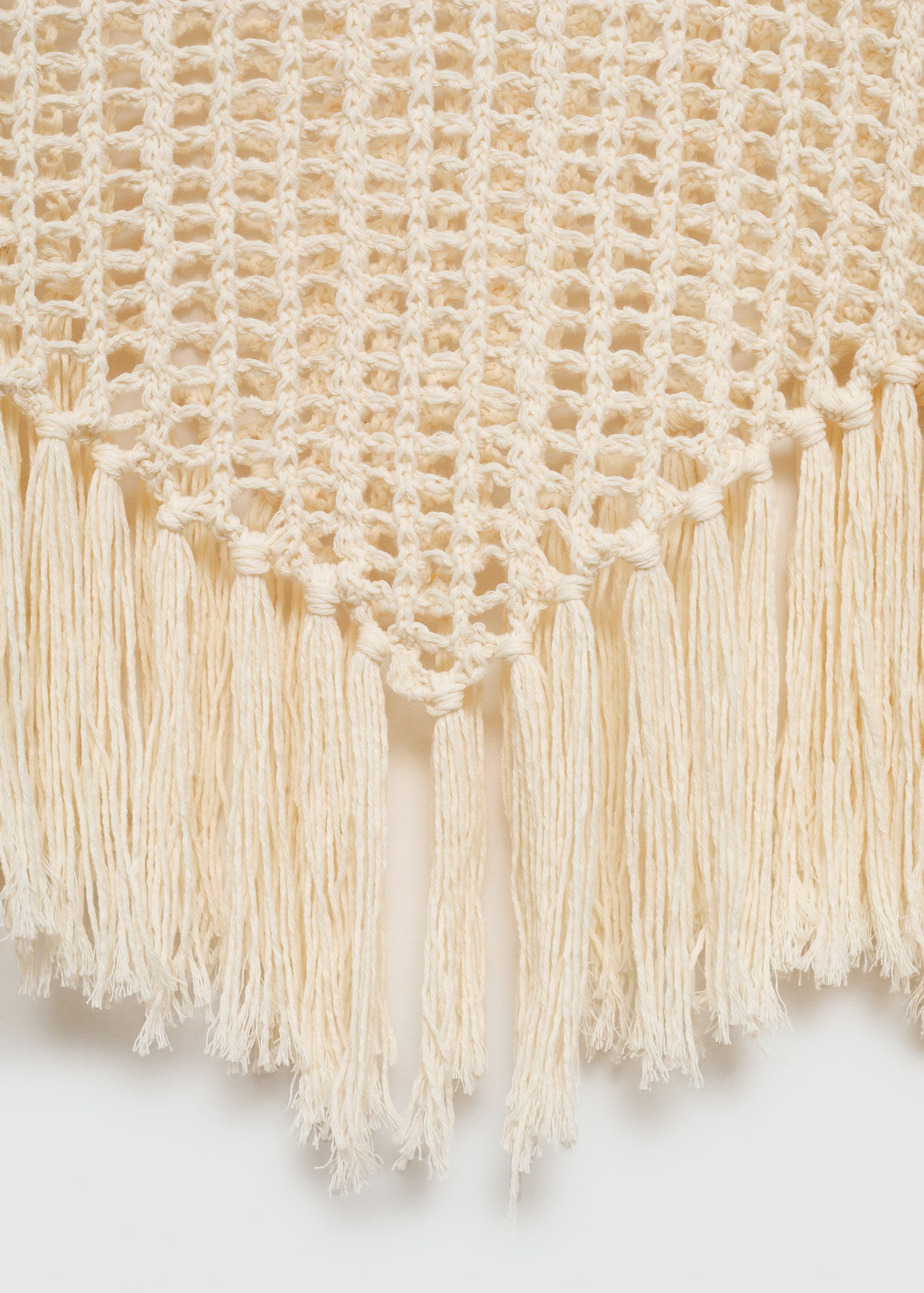 Openwork knitted sweater with fringes | MANGO (US)