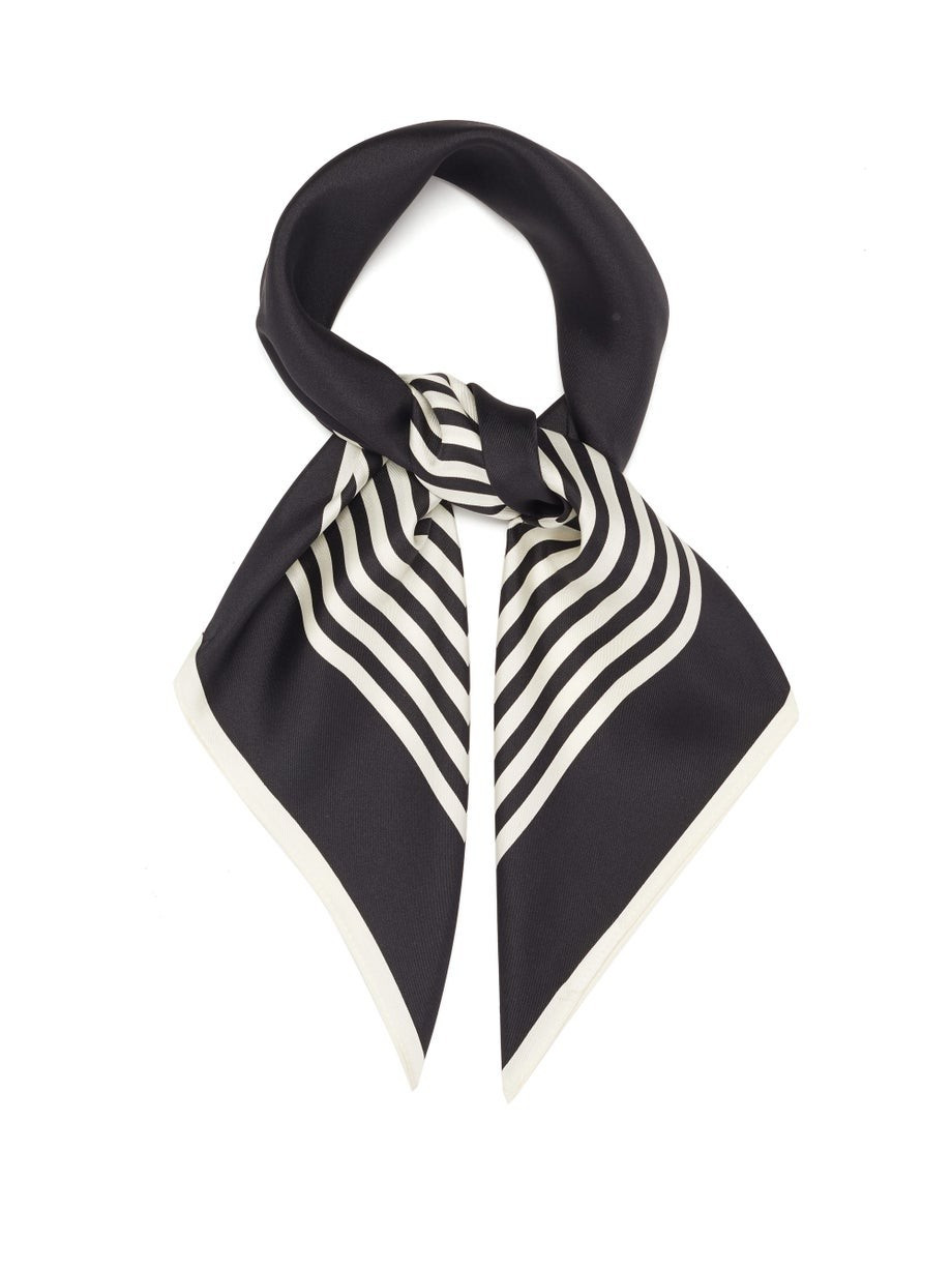 No.2 striped silk-twill scarf | LeScarf | Matches (US)