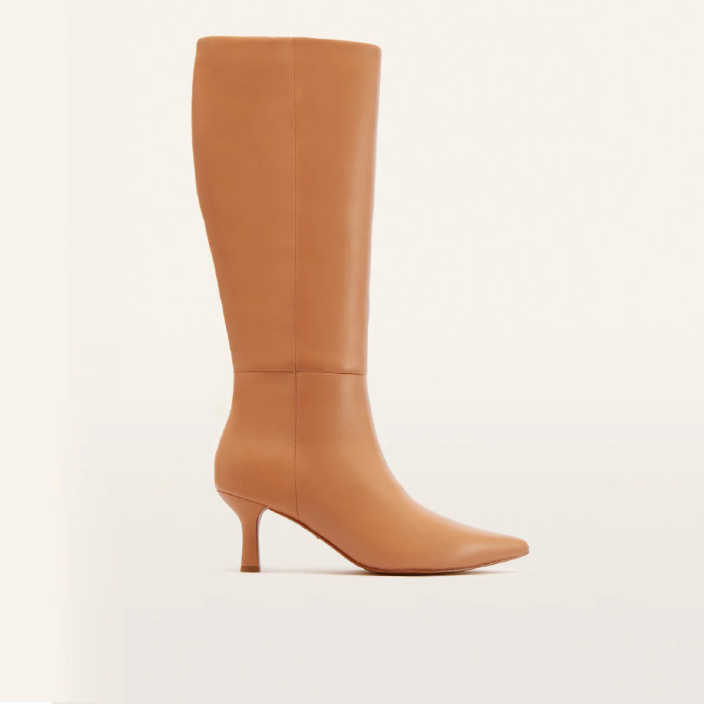 Allegra Tan Fitted Women's High Heel Boots | FRANKIE4 | FRANKIE4