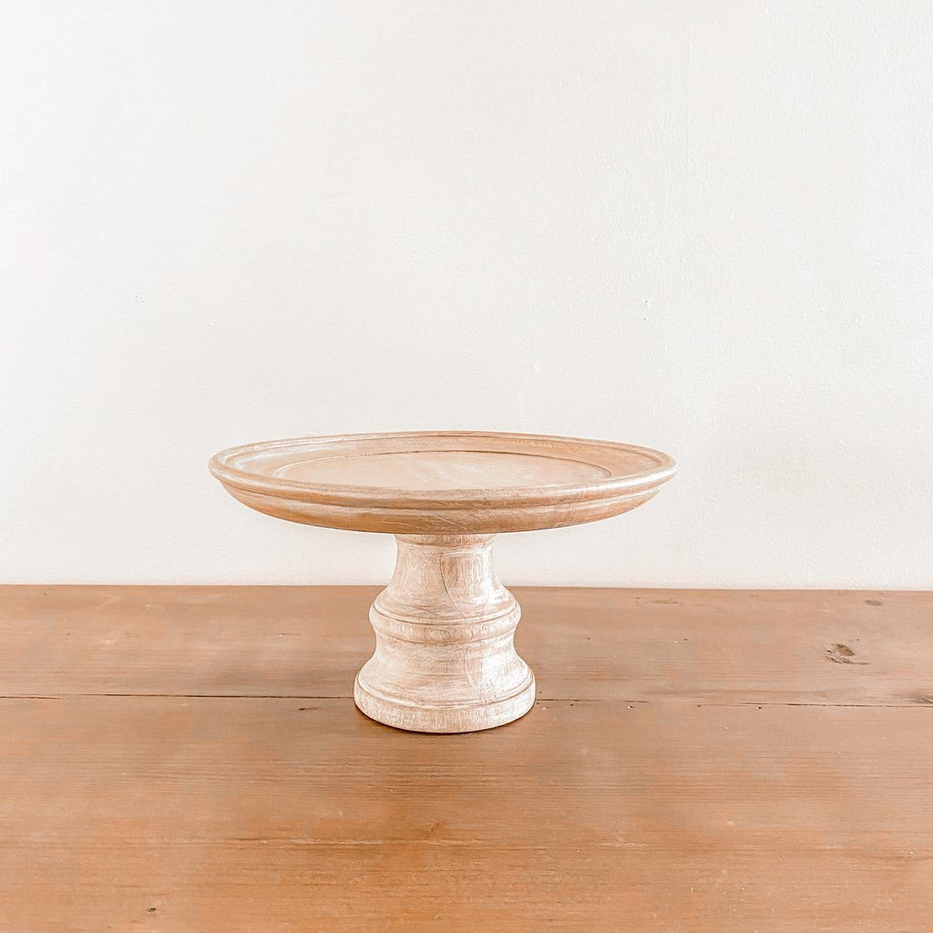 Paulownia Wood Cake Stand | Purple Rose Home