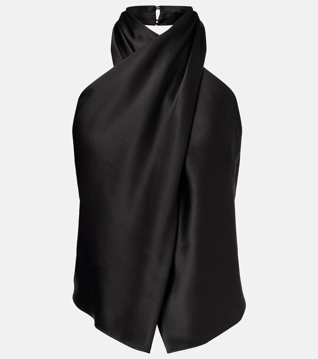 Draped halterneck silk charmeuse top | Mytheresa (US/CA)