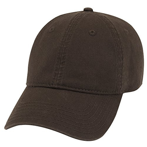 Armycrew Low Profile Soft Crown Washed Cotton Twill Dat Hat Cap - Dark Brown | Amazon (US)