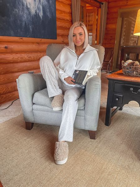Cozy cabin loungewear! Use code TANNERXSPANX for 10% off the softest pullover I’ve ever felt!! Wearing an XL. My sleep pants are currently 25% off #loungewear #falloutfit #fallstyle #holiday #pajamas 

#LTKstyletip #LTKHoliday #LTKSeasonal