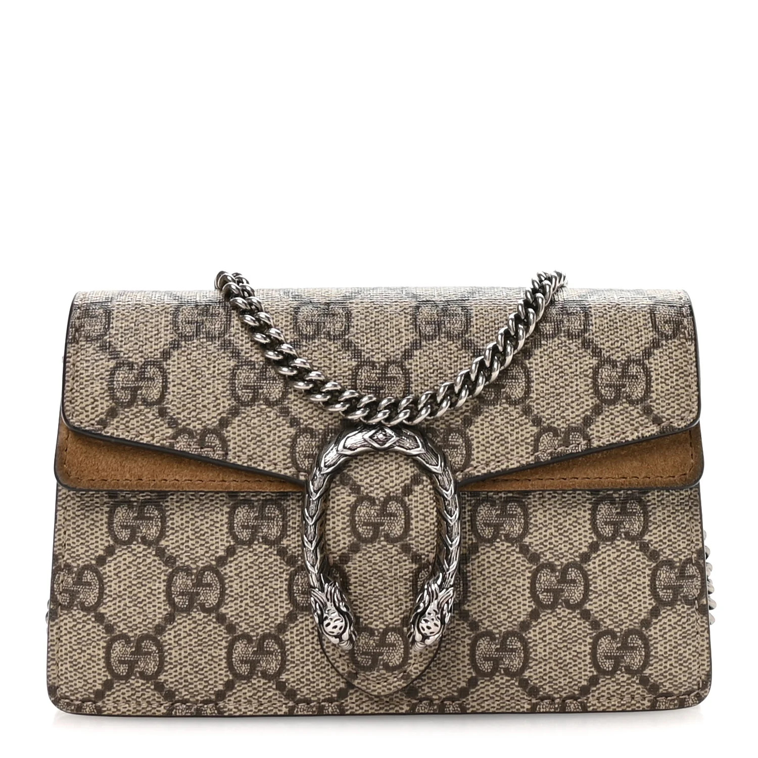 GG Supreme Monogram Super Mini Dionysus Shoulder Bag Taupe | FASHIONPHILE (US)