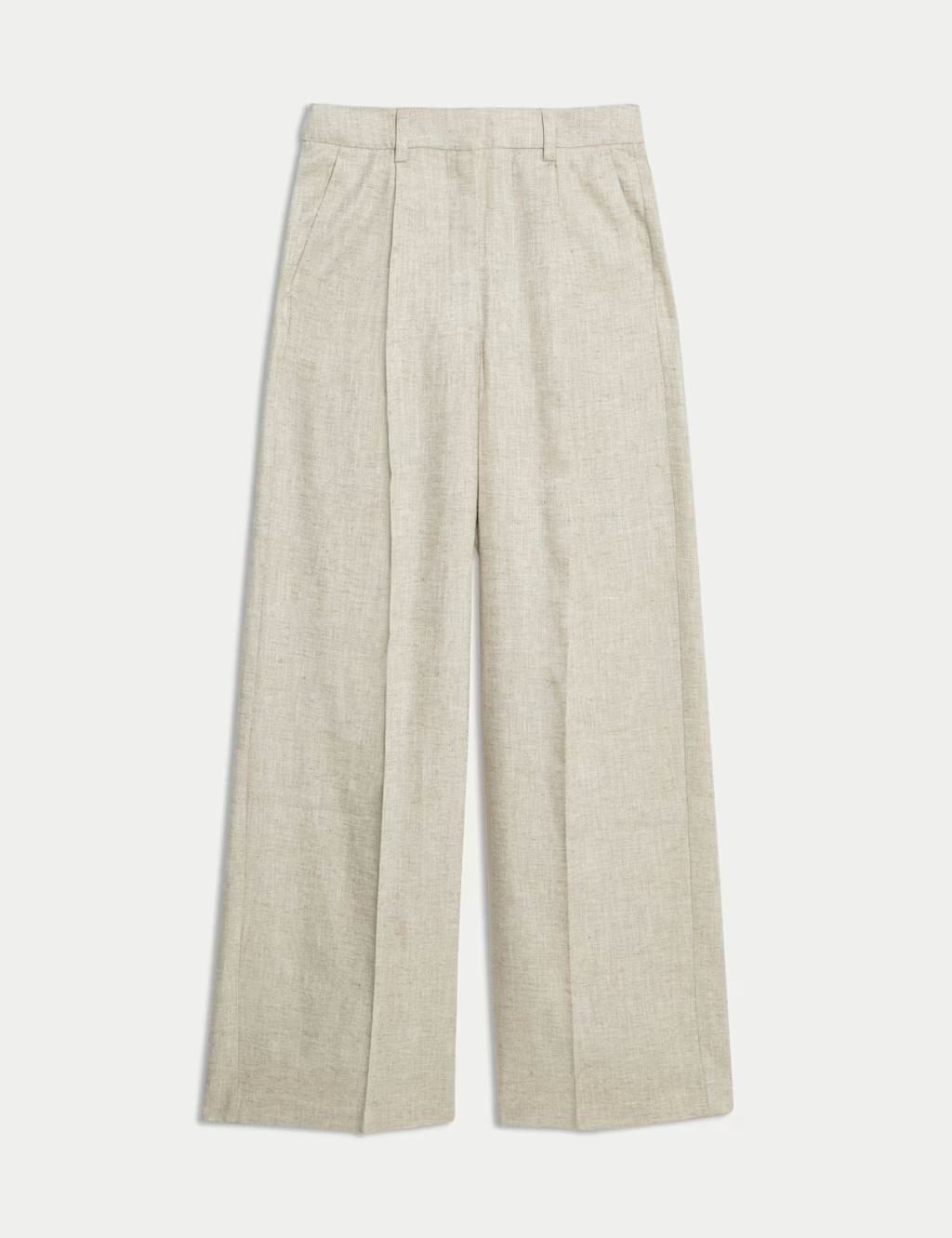 Linen Blend Wide Leg Trousers | Marks & Spencer (UK)