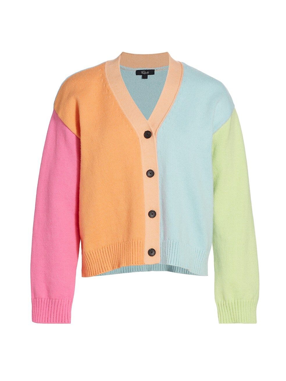 Reese Colorblocked Cotton-Blend Cardigan | Saks Fifth Avenue