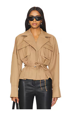 Camila Coelho Mari Jacket in Dark Taupe from Revolve.com | Revolve Clothing (Global)