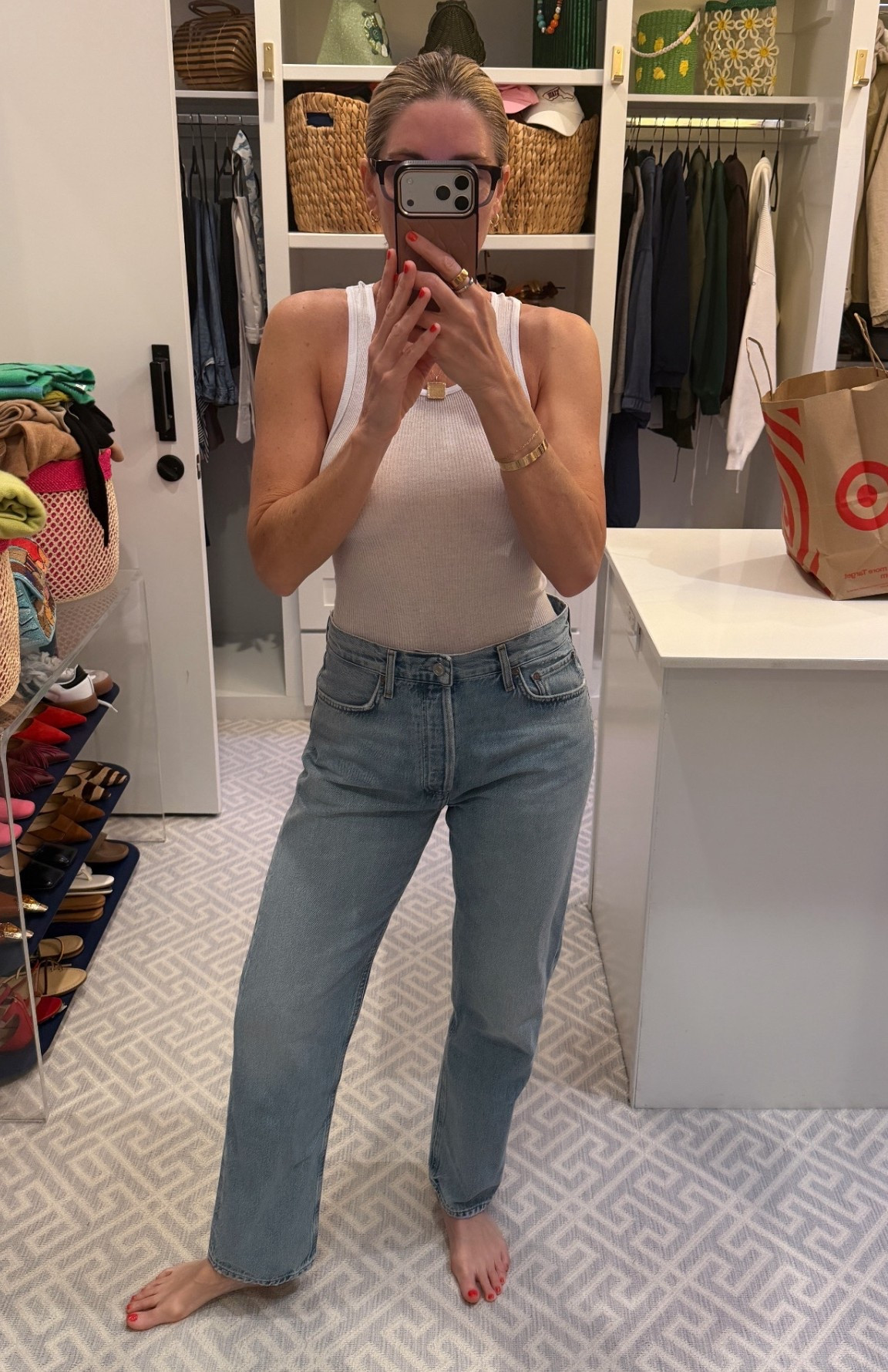 Boys' Hanes Tanks 
5 for $10
Wearing a large 