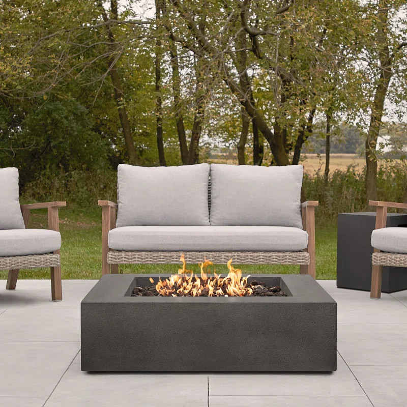 Greyleigh™ Ashling 42" Square Concrete Propane Fire Pit Table by Jensen Co. | Wayfair | Wayfair North America