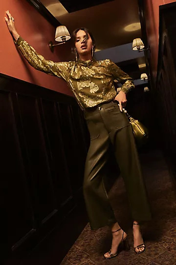 The Colette Faux Leather Pants | Anthropologie (US)