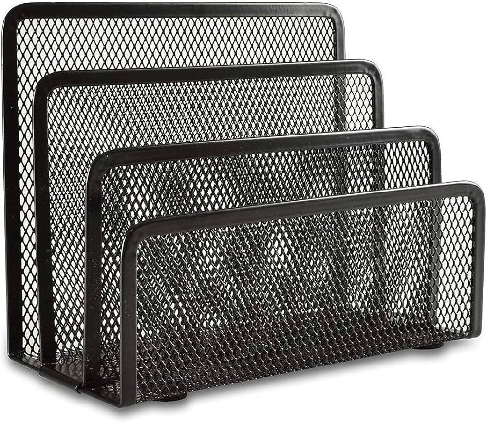 EASEPRES Desk Mail Organizer, Office Small Desktop Metal Mesh Envelope Letter Sorter Paper File H... | Amazon (US)