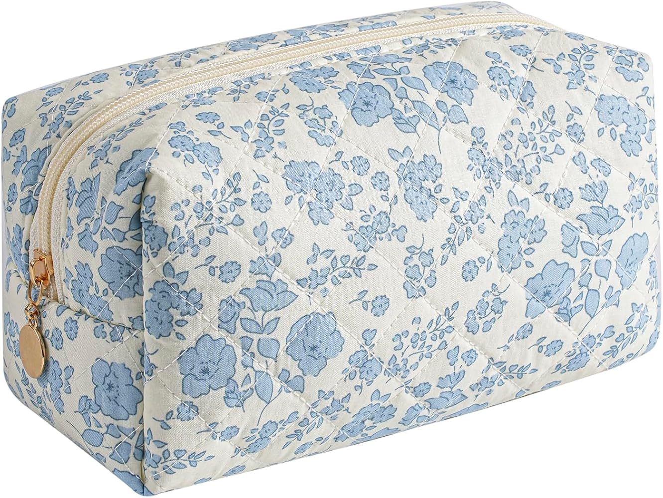 Makeup Bag Travel Cosmetic Bag for Women Girls, Zipper Make Up Pouch, Floral Flowers Toiletry Org... | Amazon (US)