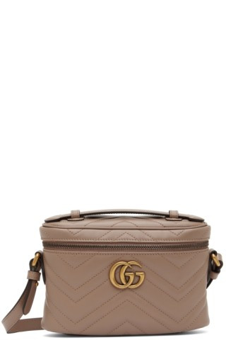 Gucci - 灰褐色迷你 Marmont 手提包 | SSENSE