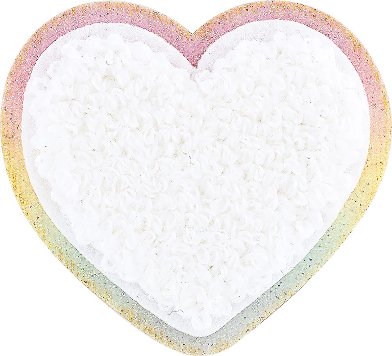Glitter Rainbow Heart Patch | Embroidered Patch - Stoney Clover Lane | Stoney Clover Lane