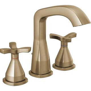 Stryke 8 in. Widespread 2-Handle Bathroom Faucet in Champagne Bronze | The Home Depot