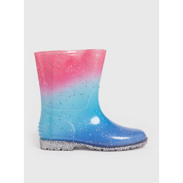 Buy Ombré Glitter Wellies - 6 Infant | Boots and wellies | Tu | Tu Clothing