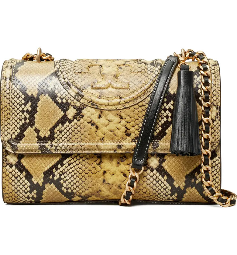 Tory Burch Fleming Snakeskin Embossed Leather Convertible Shoulder Bag | Nordstrom | Nordstrom