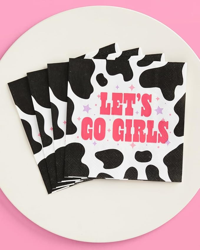 xo, Fetti Let's Go Girls Rodeo Napkins - 3-ply, 25 pcs | Bachelorette Party Decorations, Nashvill... | Amazon (US)