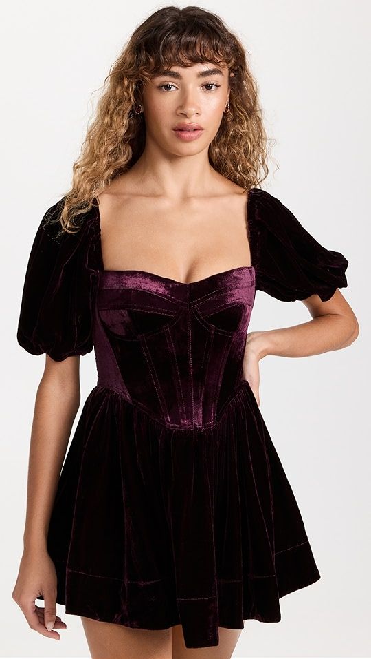 BARDOT Velour Corset Mini Dress | SHOPBOP | Shopbop