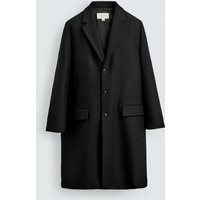 Zara - Lightweight Wool Coat In Black - Xl - Man | Zara UK
