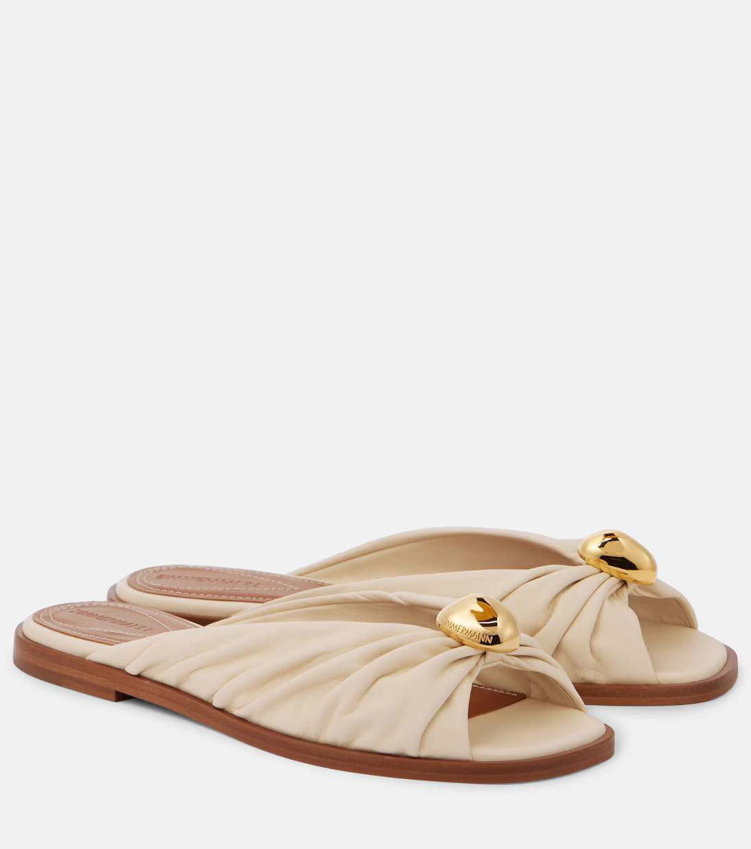 Gleam leather slides | Mytheresa (INTL)
