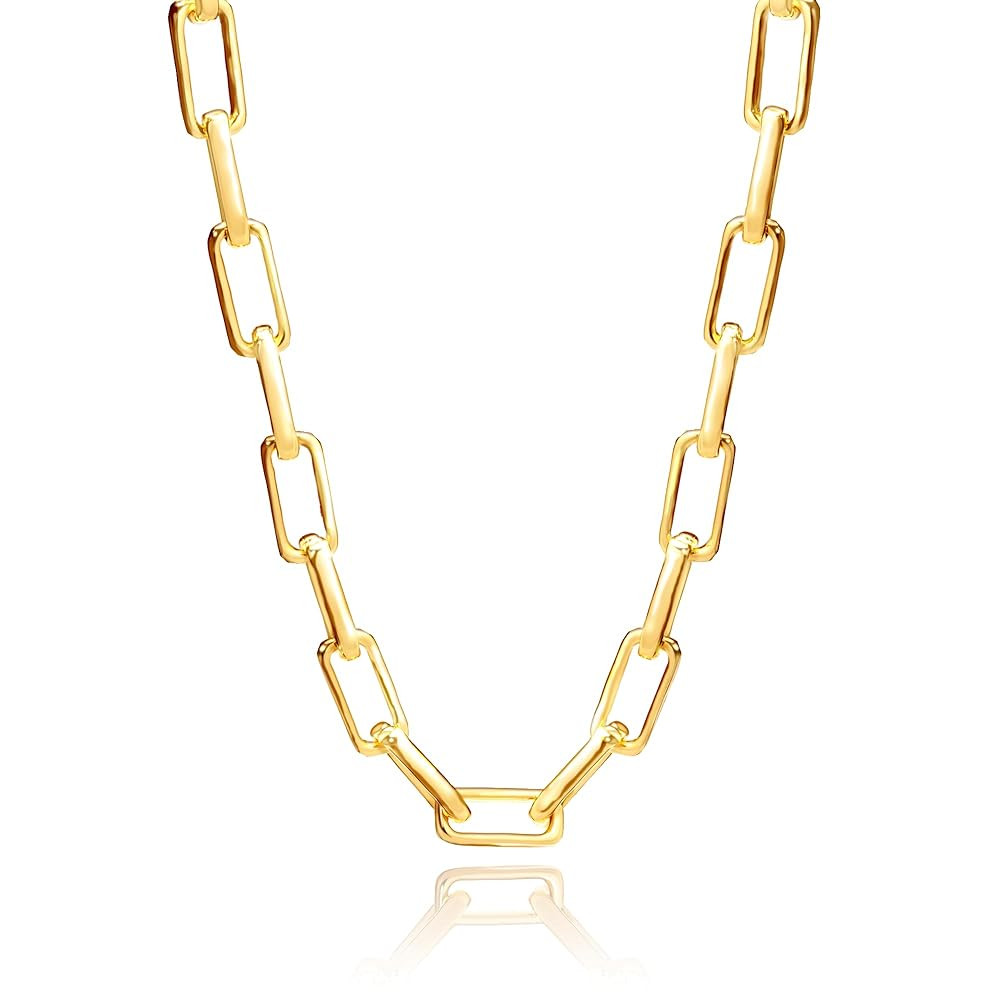 COBI 18K Gold Silver Paperclip Necklace for Women Butterfly Pendant Necklace, Heart CZ Initial, F... | Amazon (US)