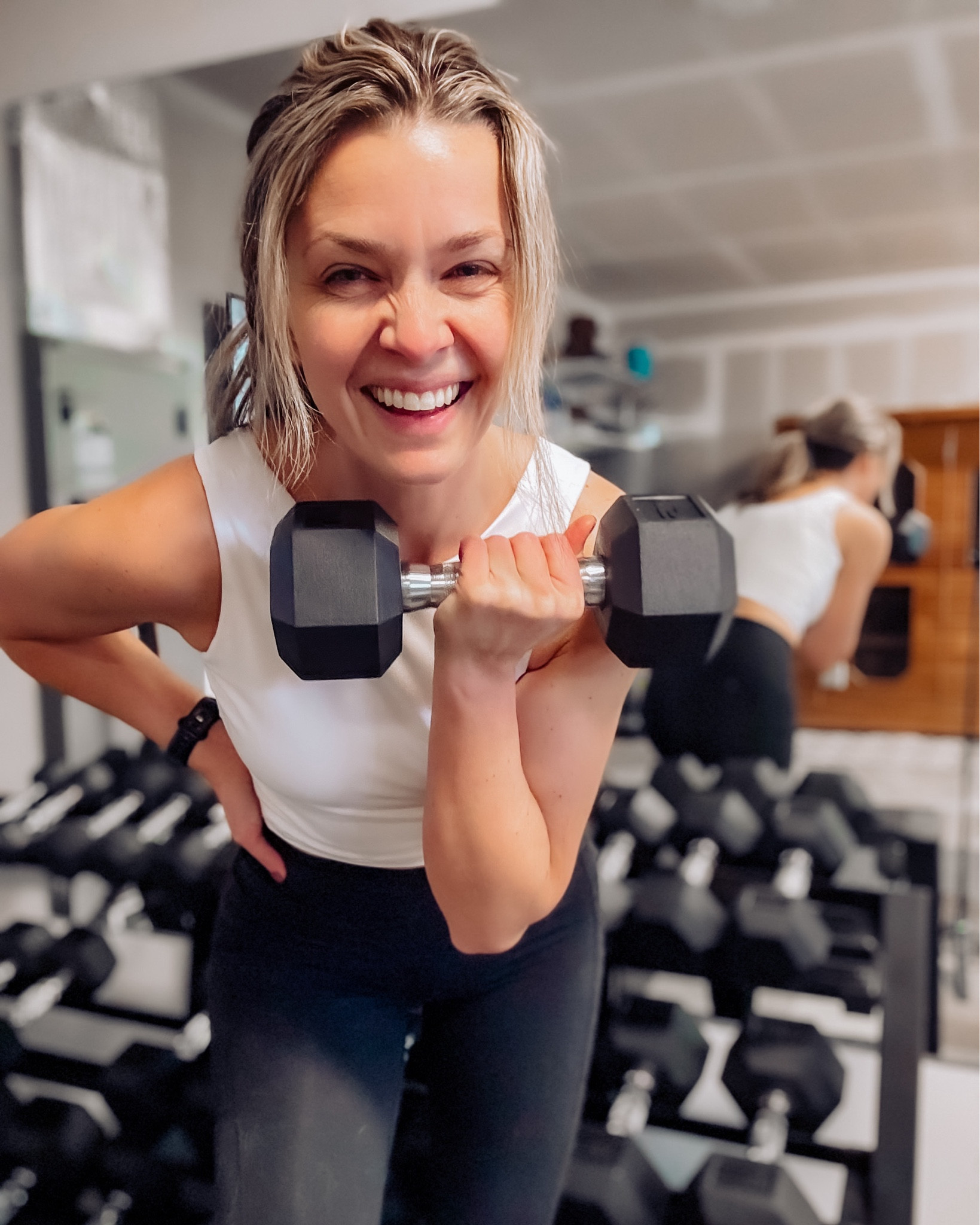 Working out & get healthy is hard! But you know what else is hard??? Not feeling confident or comfortable in your own skin. So choose your hard!!  My go-to workout leggings from Colorful Koala! TTS. I wear a small  And my hex dumbbells from Target! 

#LTKfindsunder100 #LTKfitness #LTKover40